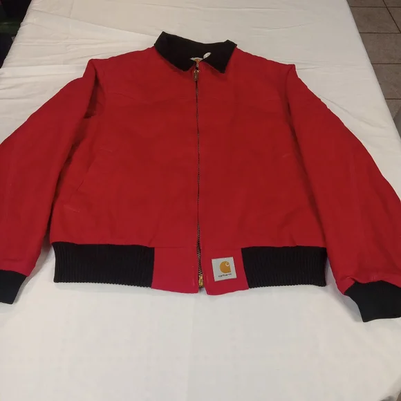 Carhartt Men's Vintage Red Full Zip  Insulated Lined Jacket - Picture 16 of 16